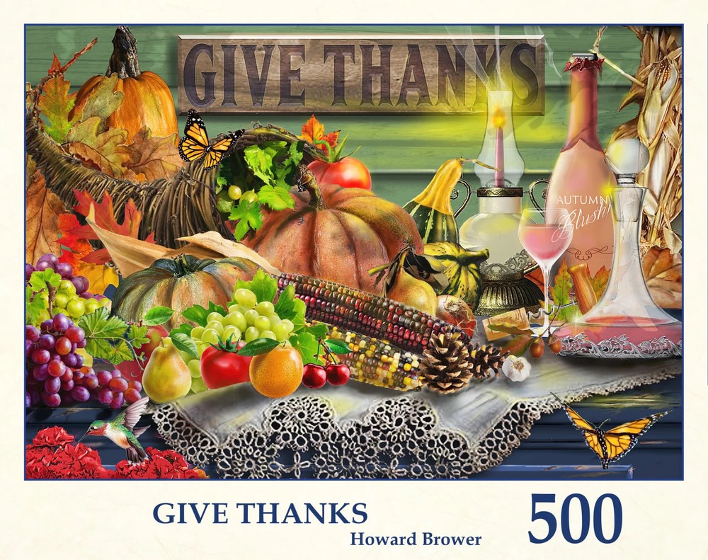 Give Thanks — Howard Brower 500-Piece Jigsaw Puzzle