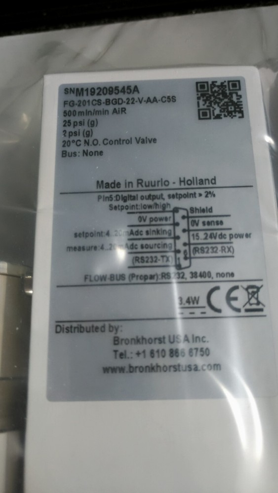 BRONKHORST FG-201CS-BGD-22-V-AA-C5S High Performance Mass Flow Controller