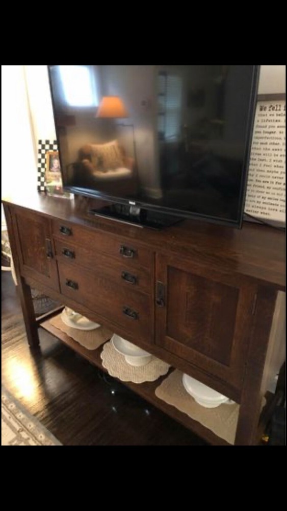 Stickley Oak Sideboard /server. Centennial stain.