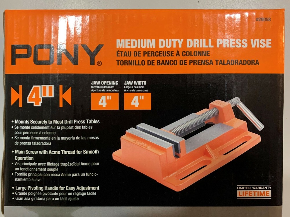 JORGENSEN 4" Inch Medium Duty Drill Press Vise #29058 - DIY Work Shop Tools