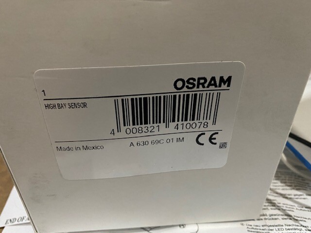LIGHTING CONTROL SYSTEM OSRAM HIGH BAY SENSOR, 120 - 277V AC / 50-60Hz (NEW)
