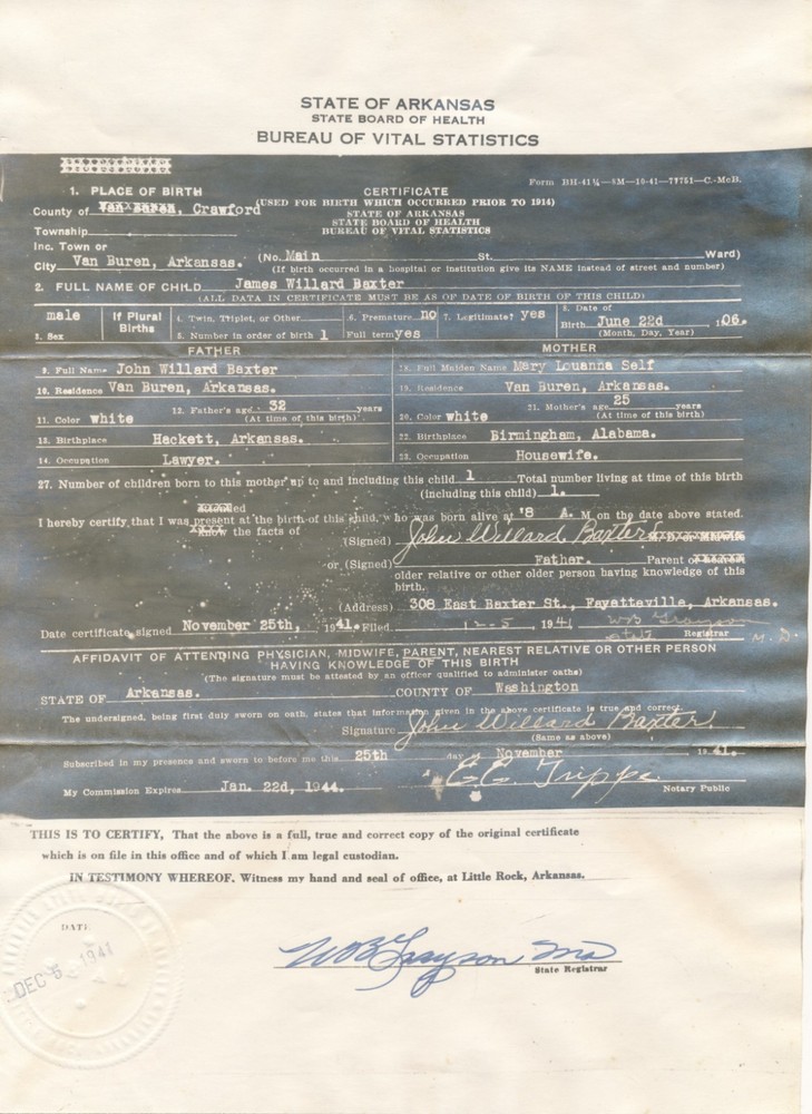 1945 US Army Honorable Discharge & Separation Qualification Record & Birth Cert