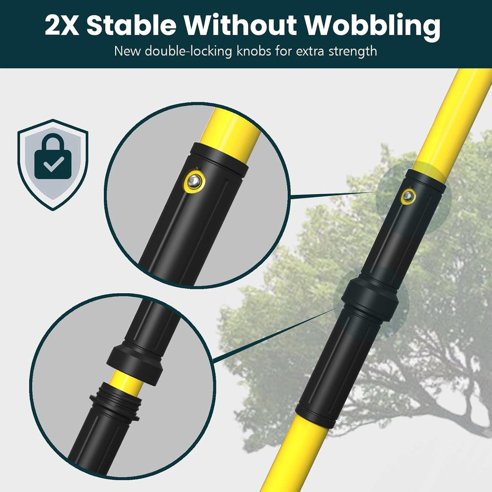 Manual Pole Saws for Tree Trimming 27 FT, Tree Trimmer Long Handle Pruner with T