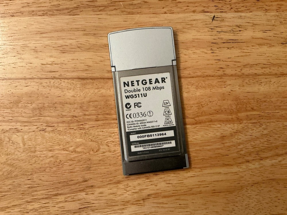 Netgear Double 108Mbps Wireless PC Card WG511U