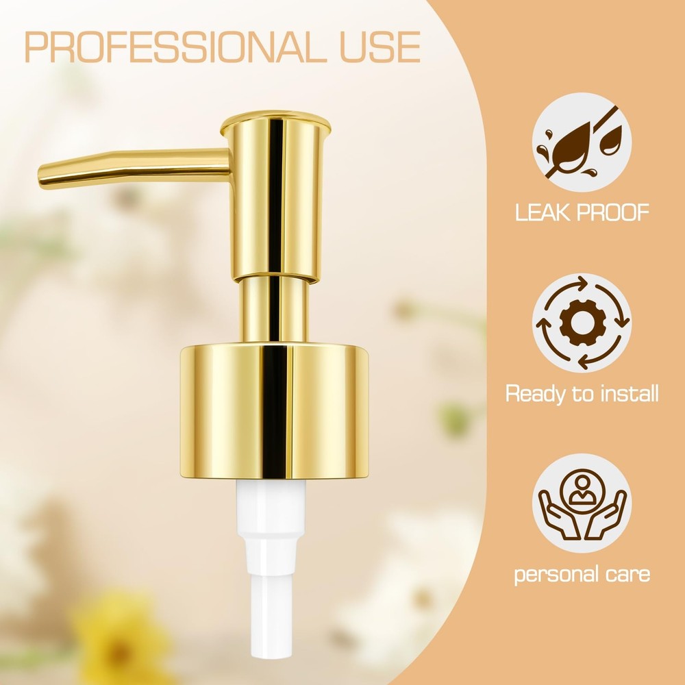 2Pack Gold Soap Dispenser Pump Replacement - for Lotion &