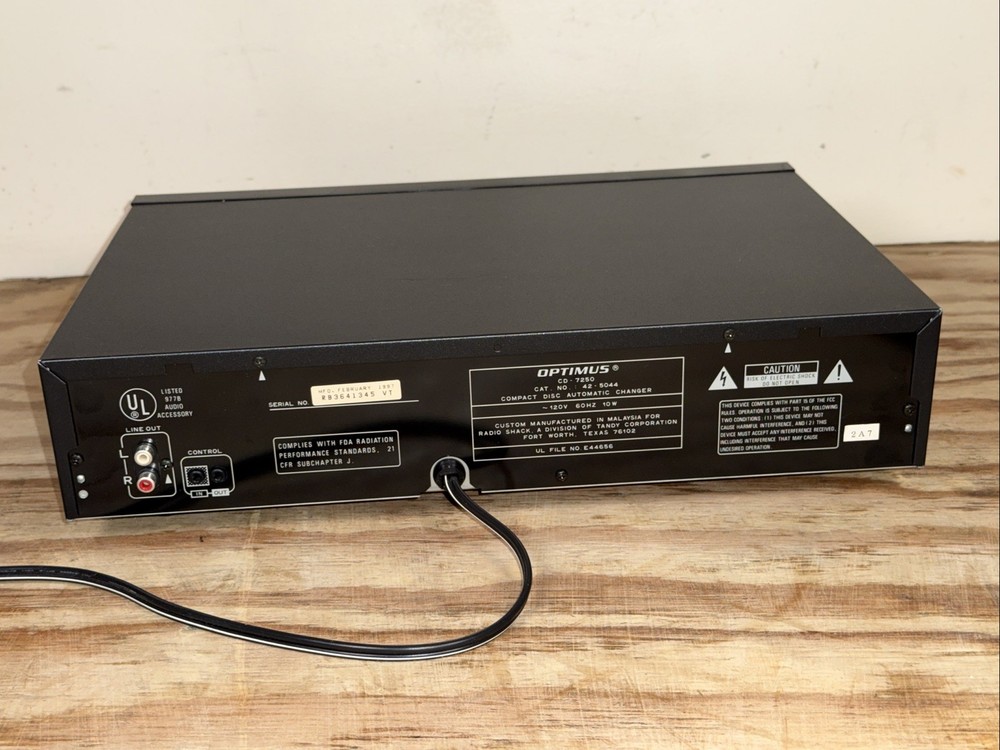 Vintage Optimus Cd-7250 Compact Disc Automatic Changer Professional Series