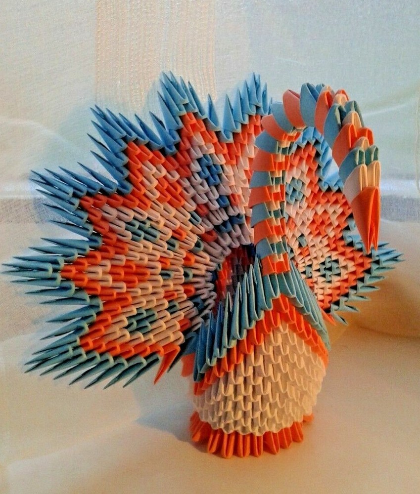 3D origami Peacock - Star tail