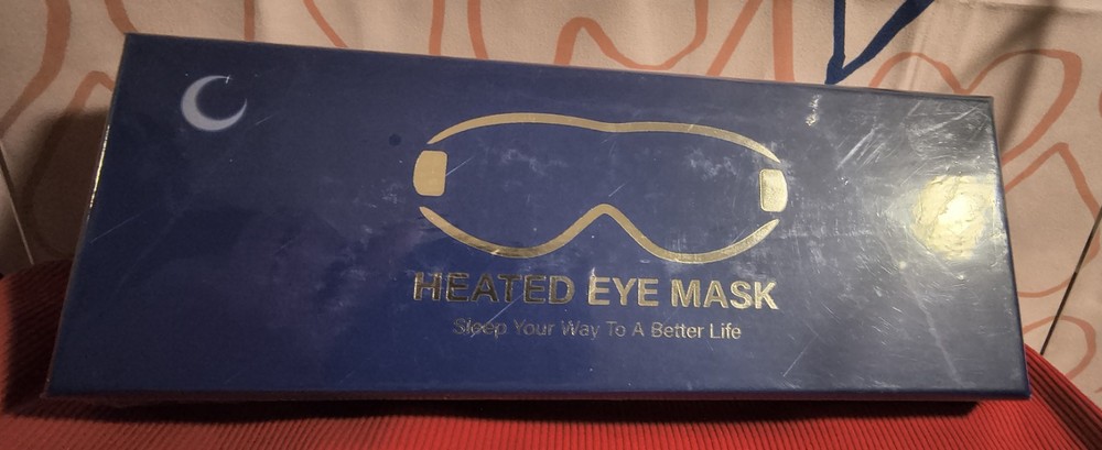 Heated Eye Mask w/ Temp Timer Control for Sleep, Blepharitis, Dark Circles