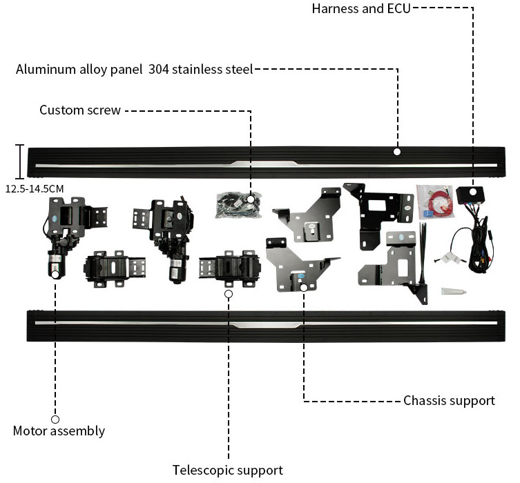 Deployable Electric Running Board Side Step For Chevrolet Silverado 2019-2024