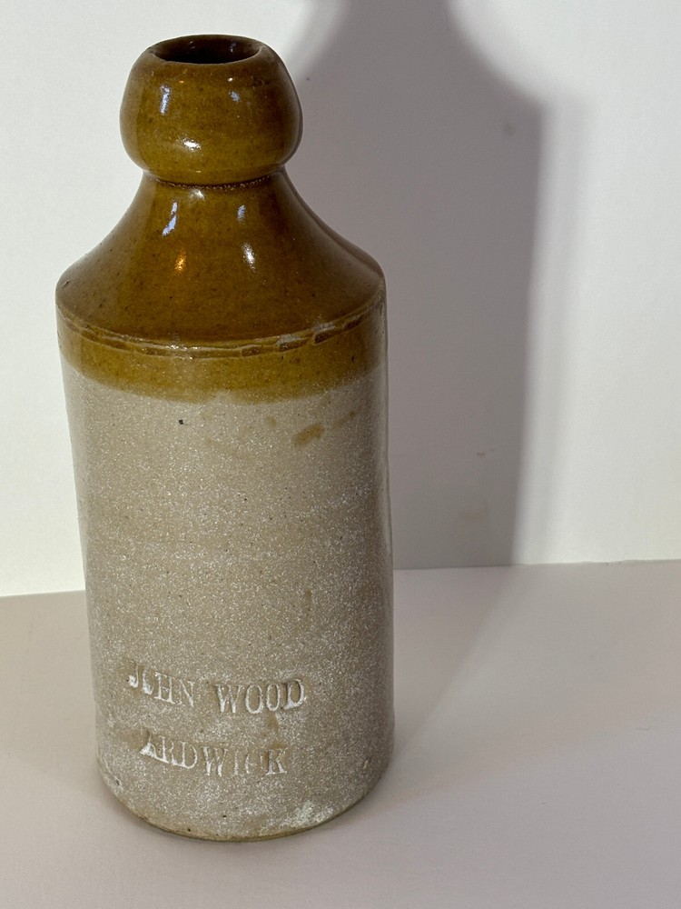 Vintage 19th Century Handmade Earthernware glazed bottle