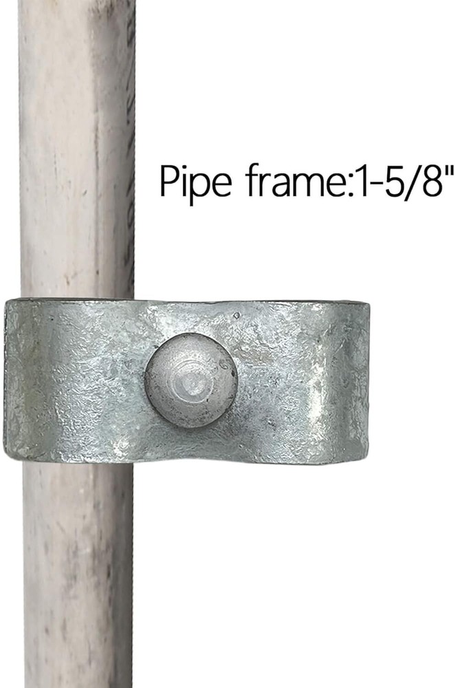 8 Set 1-5/8" Galvanized Steel Saddle & Kennel Clamps for Pipe Panel Frames