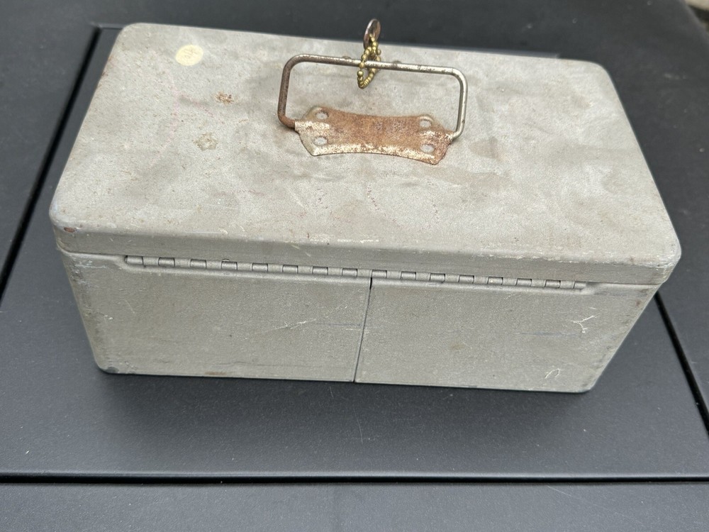 Vintage Steel Lock Box W/Key