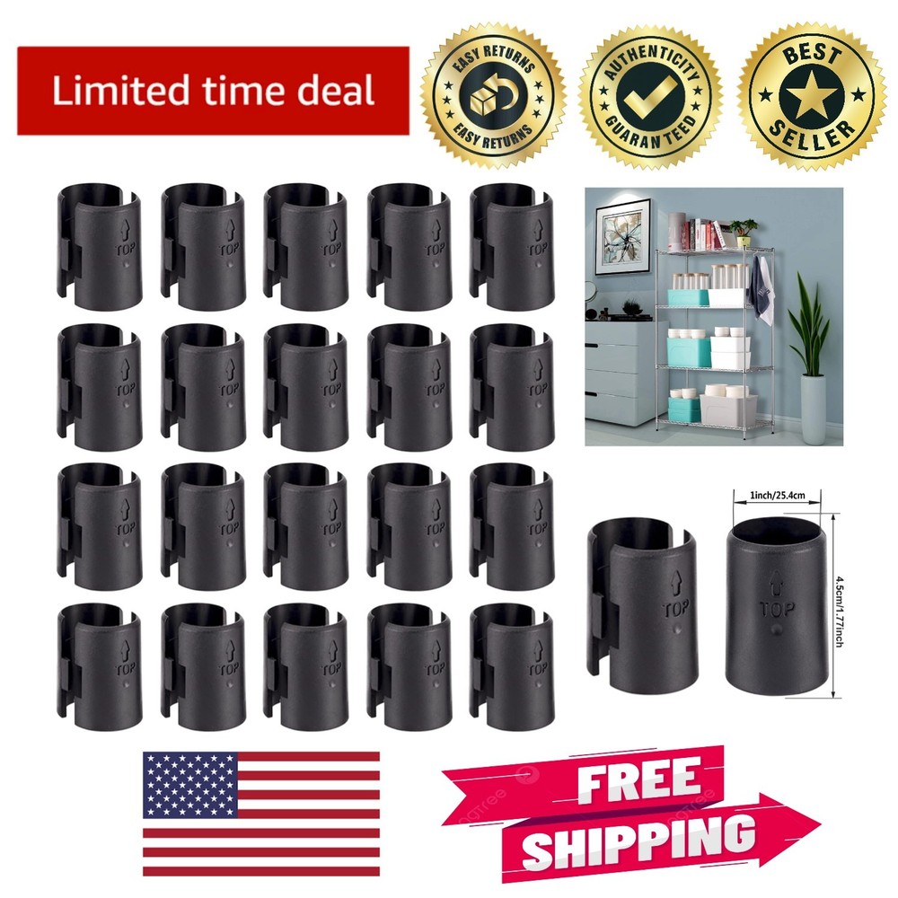 Versatile 40-Pack Wire Shelf Clips for 1" Shelves - Durable ABS Locks