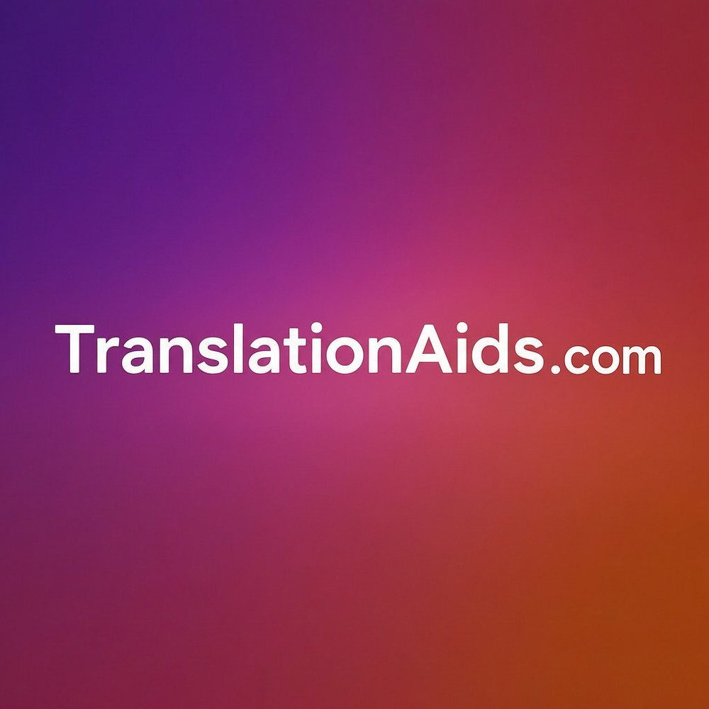 TranslationAids.com - Premium 2-Word .COM Domain Name Translation Language