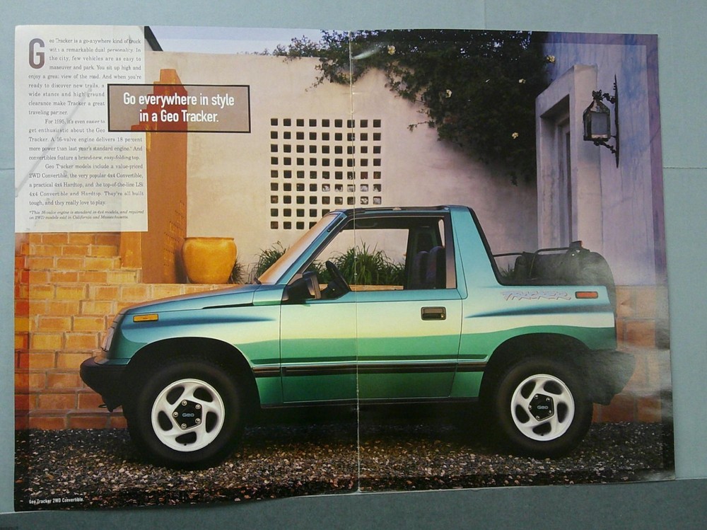 1995 Geo Tracker Sales Catalog