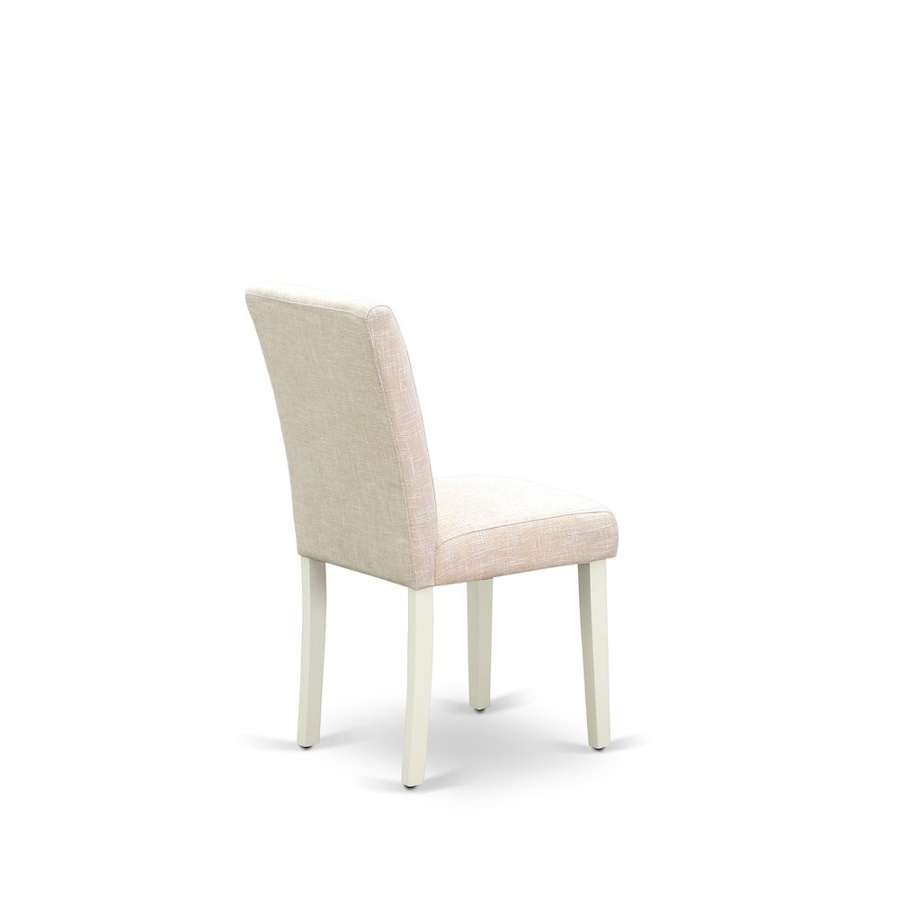 AMAB3-LWH-02 3 Pc Kitchen Table Set - 1 Pedestal Table and 2 Light Beige...