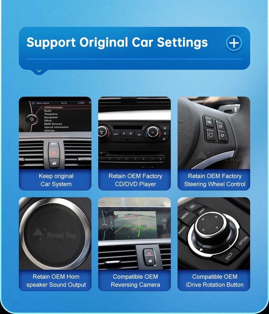 12.3" Carplay Wireless Screen Car for BMW 1 Series E81 E82 E87 E88 2008-2012 CIC