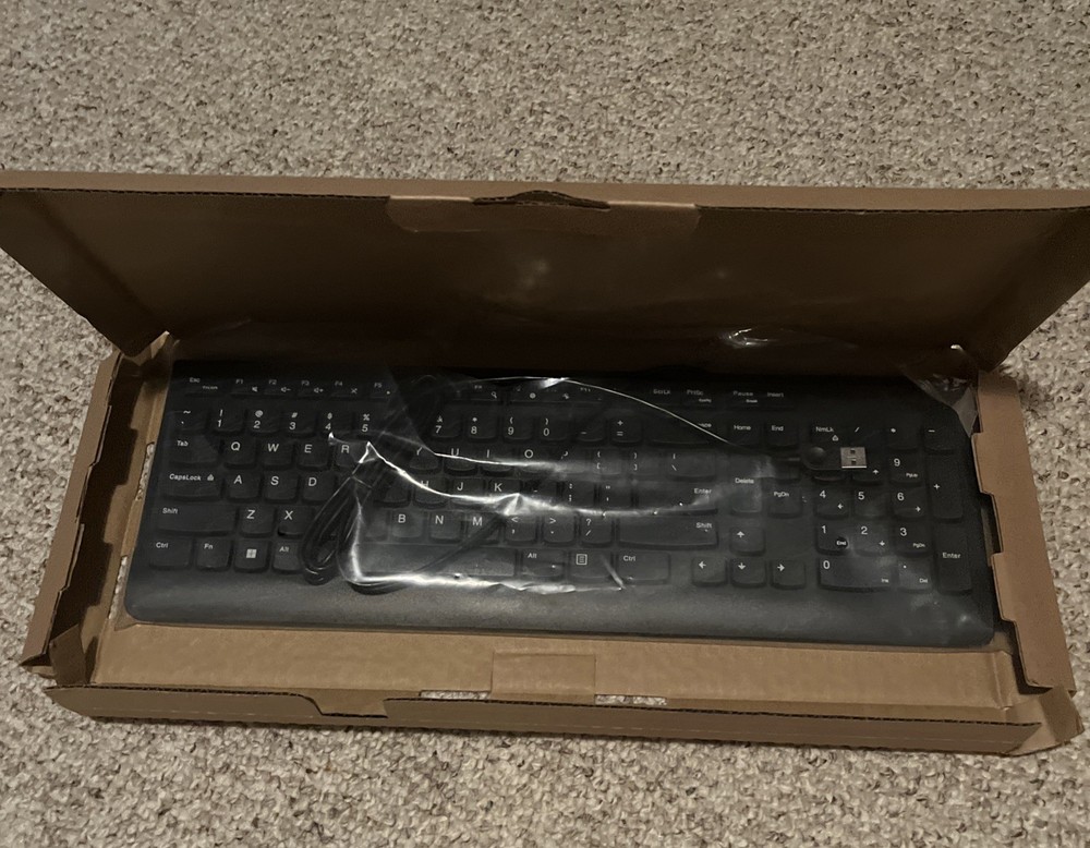 Lenovo Office Keyboard and Mouse Combo USB Wired Black