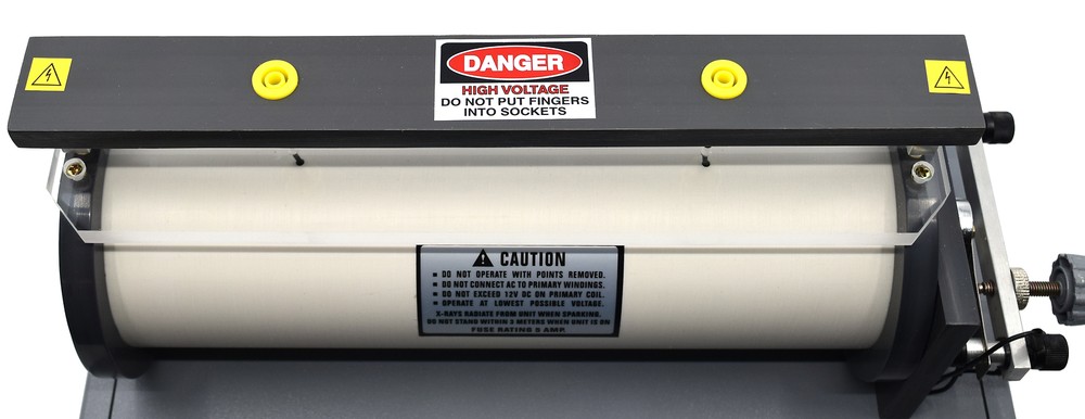 Induction Coil - 100mm Spark - 2 Pointer Electrodes & 4mm Sockets - Eisco Labs