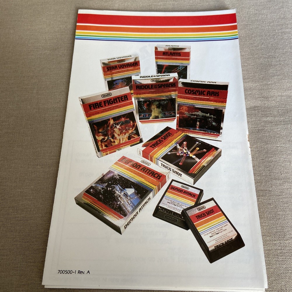 Trick Shot (Atari 2600, 1982) Game Program Instructions ONLY Manual Booklet +