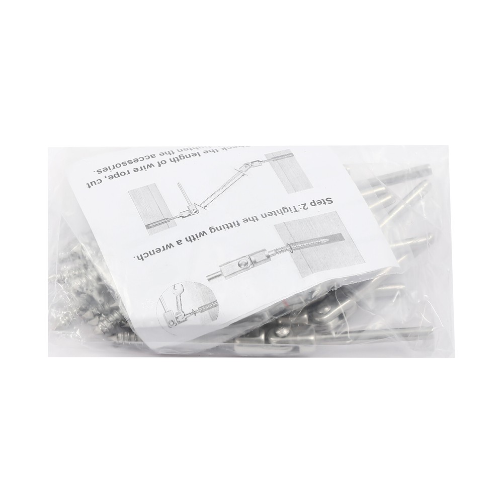 20pcs 180° Adjustable Angle Threaded Stud Tension End Cable Railing Kit NEW