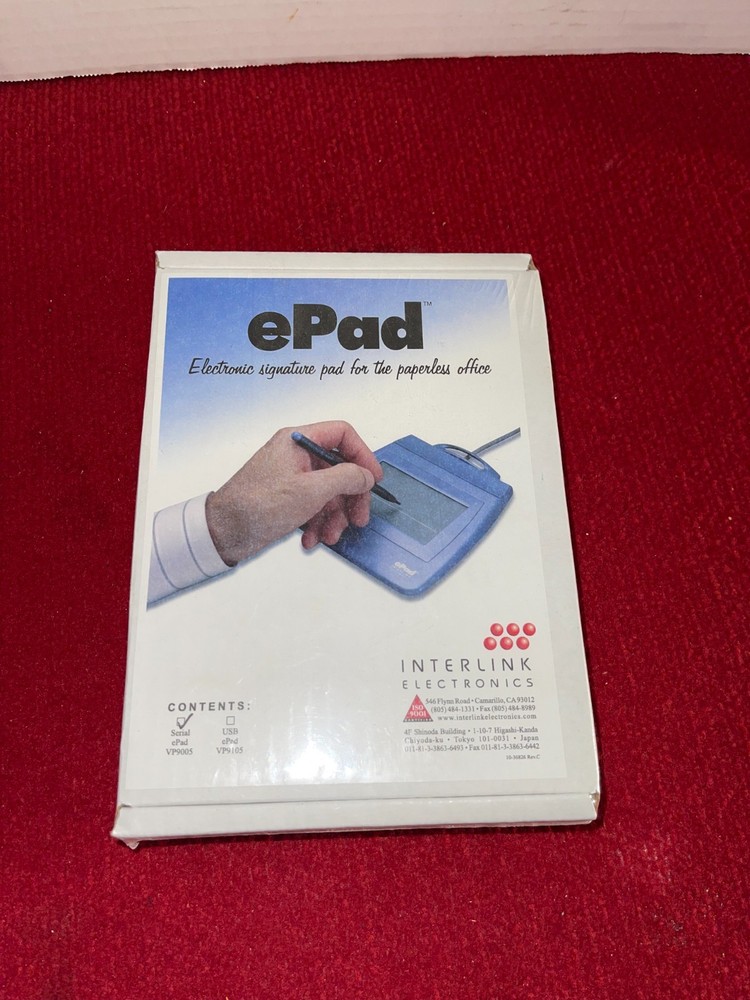 Interlink ePad VP9005 Electronic Signature Pad Serial