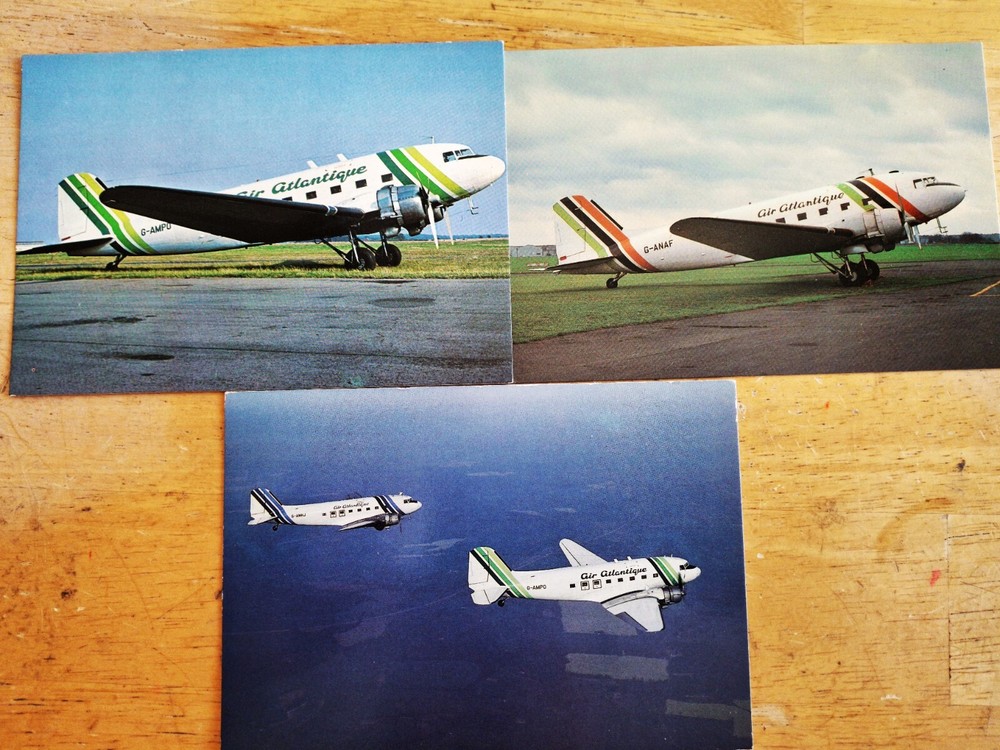 AIR ATLANTQUE Postcards 3 Douglas DC-3