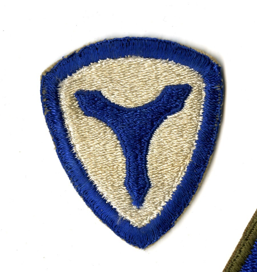 3rd Service Command White Back Patch WWII Vintage Mid Atlantic