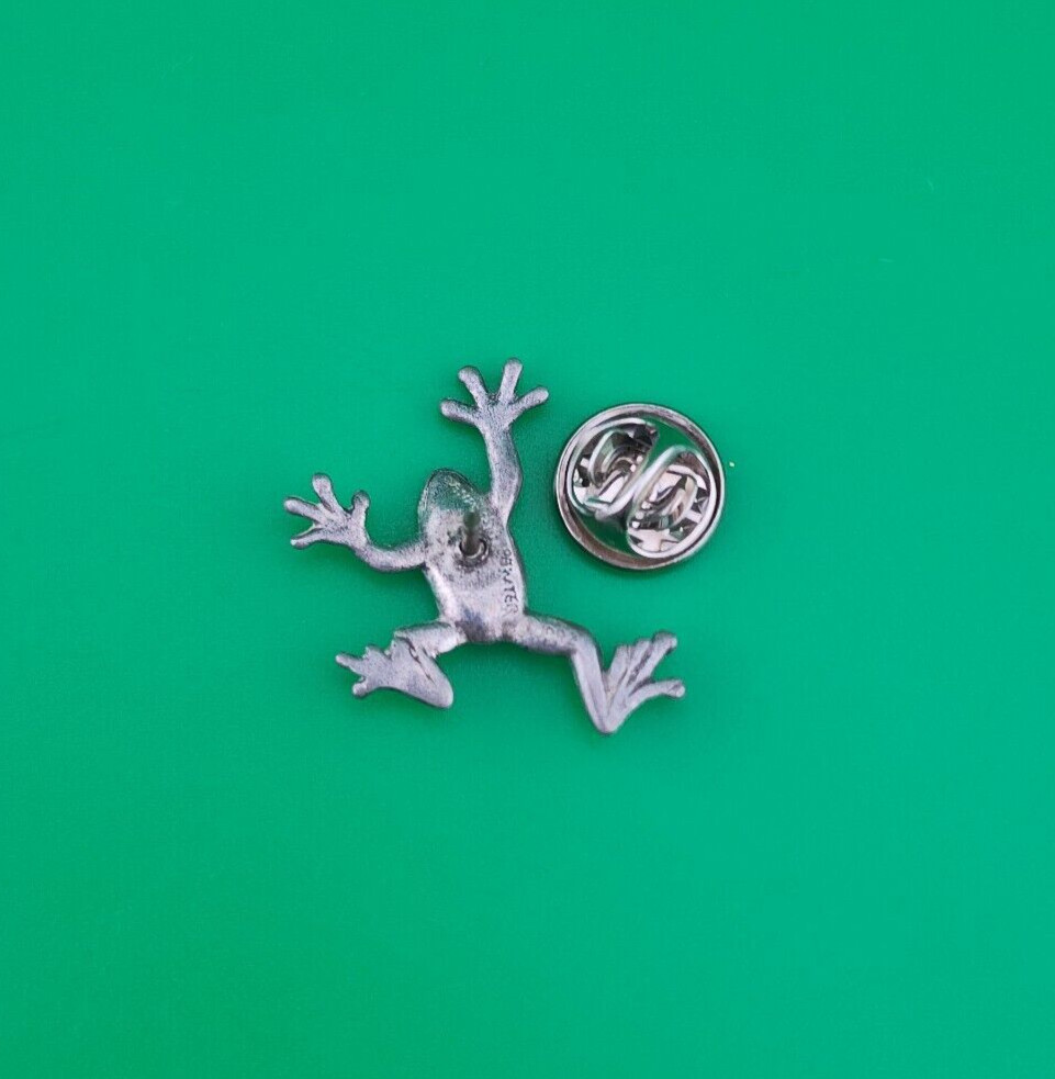 1992 Danforth Signed Frog Pewter Lapel Hat Vest Pin