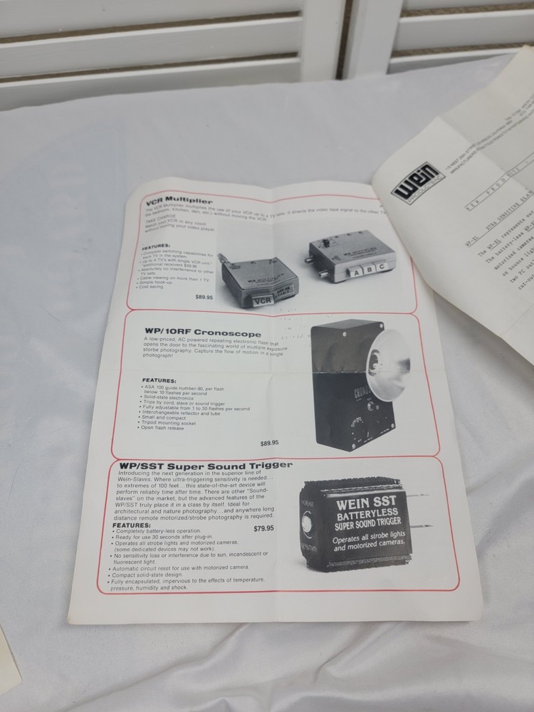 Wein Products Inc WP/500 Flash Meter with Storage Case and original paperwork