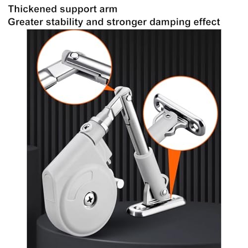 1 Pack 105 Degree Soft Closing Support Rod Hinges,Pull Down Bracket Gray-1pcs