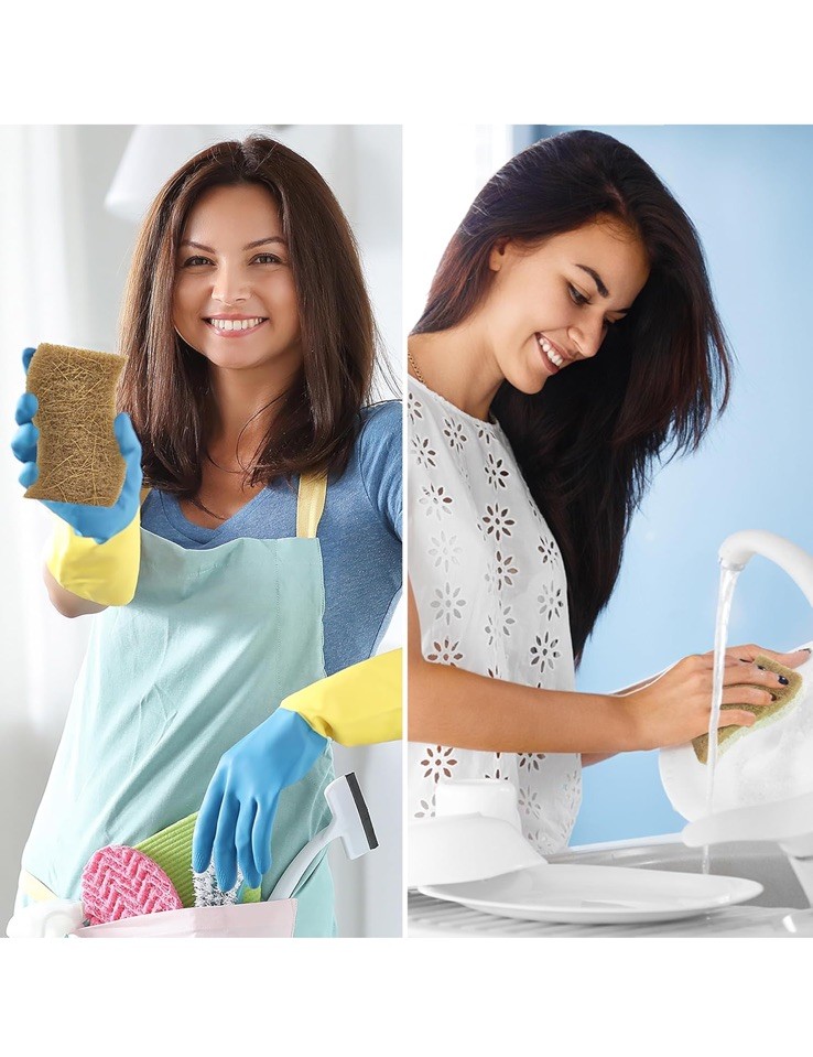 AIRNEX Natural Kitchen Sponge - Biodegradable Compostable 12 pack