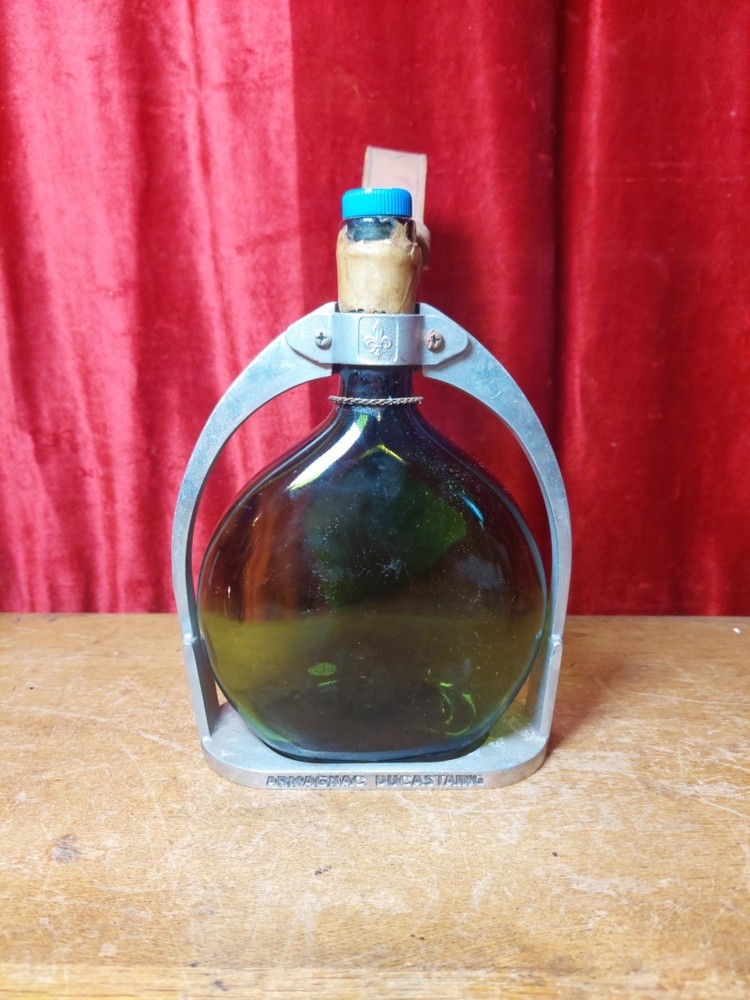 Vintage "Armagnac Ducasting" Bottle With Stirrup Attachment