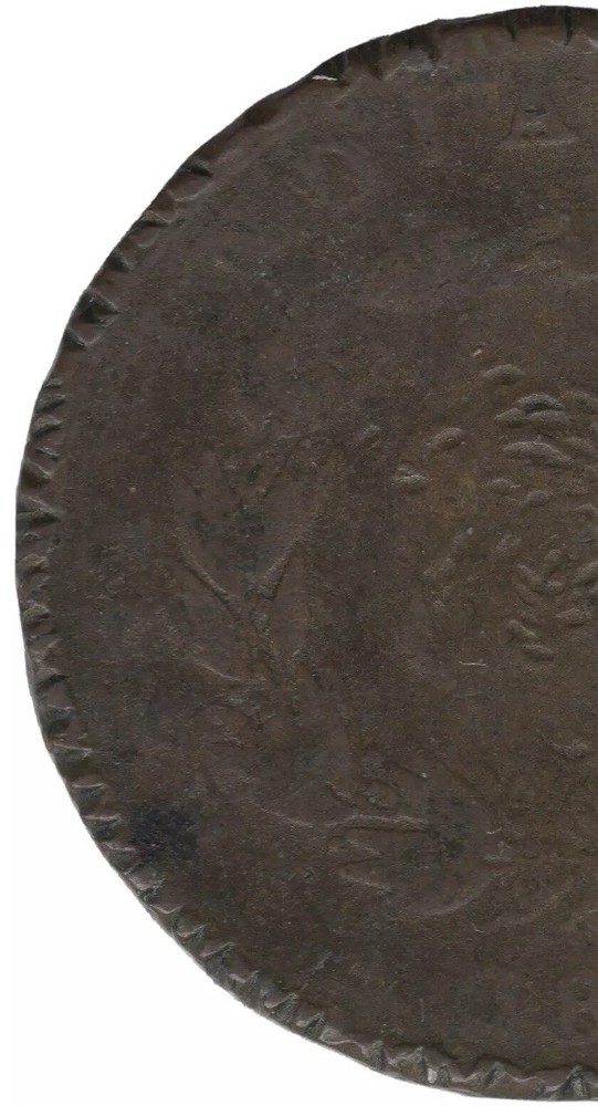 1845 Straits Settlements One Cent Coin – Modified Edge