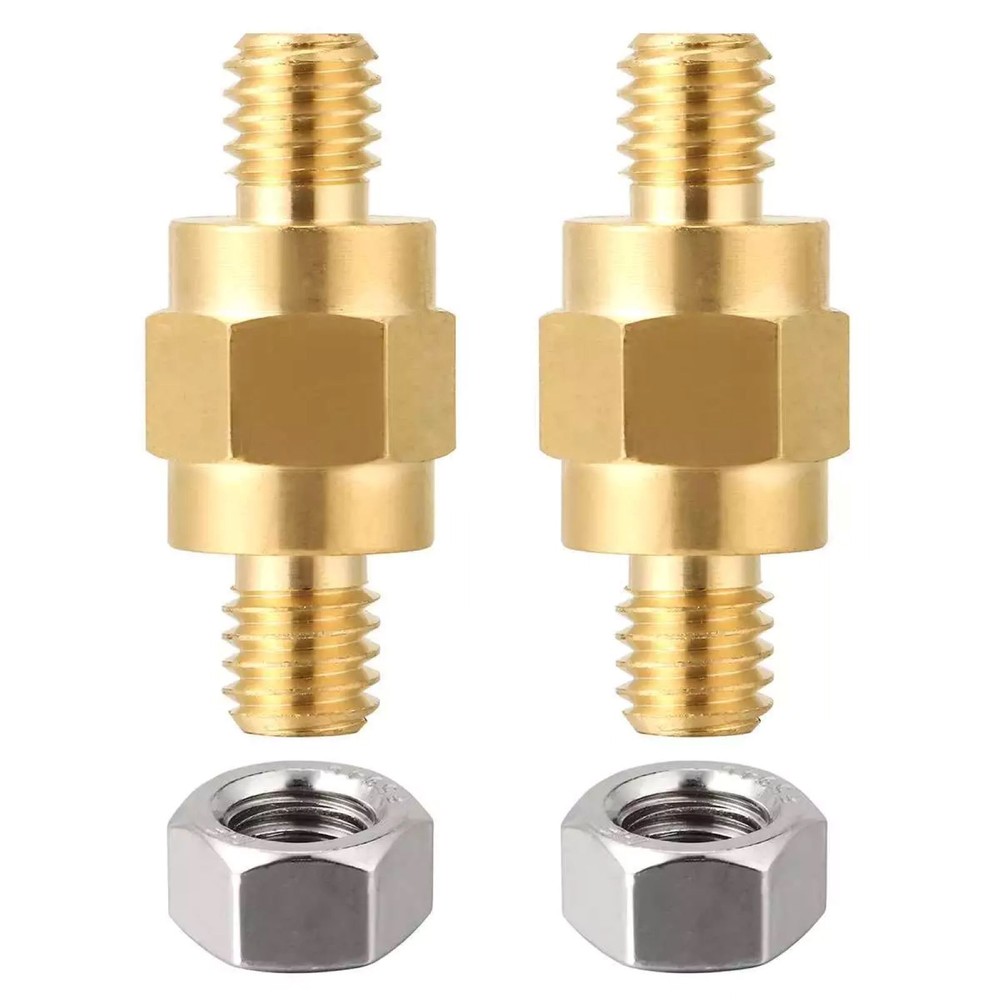 2 Set anti-rust, anti-corrosion Side Post Brass Stud Bolt Adapter Extender Screw