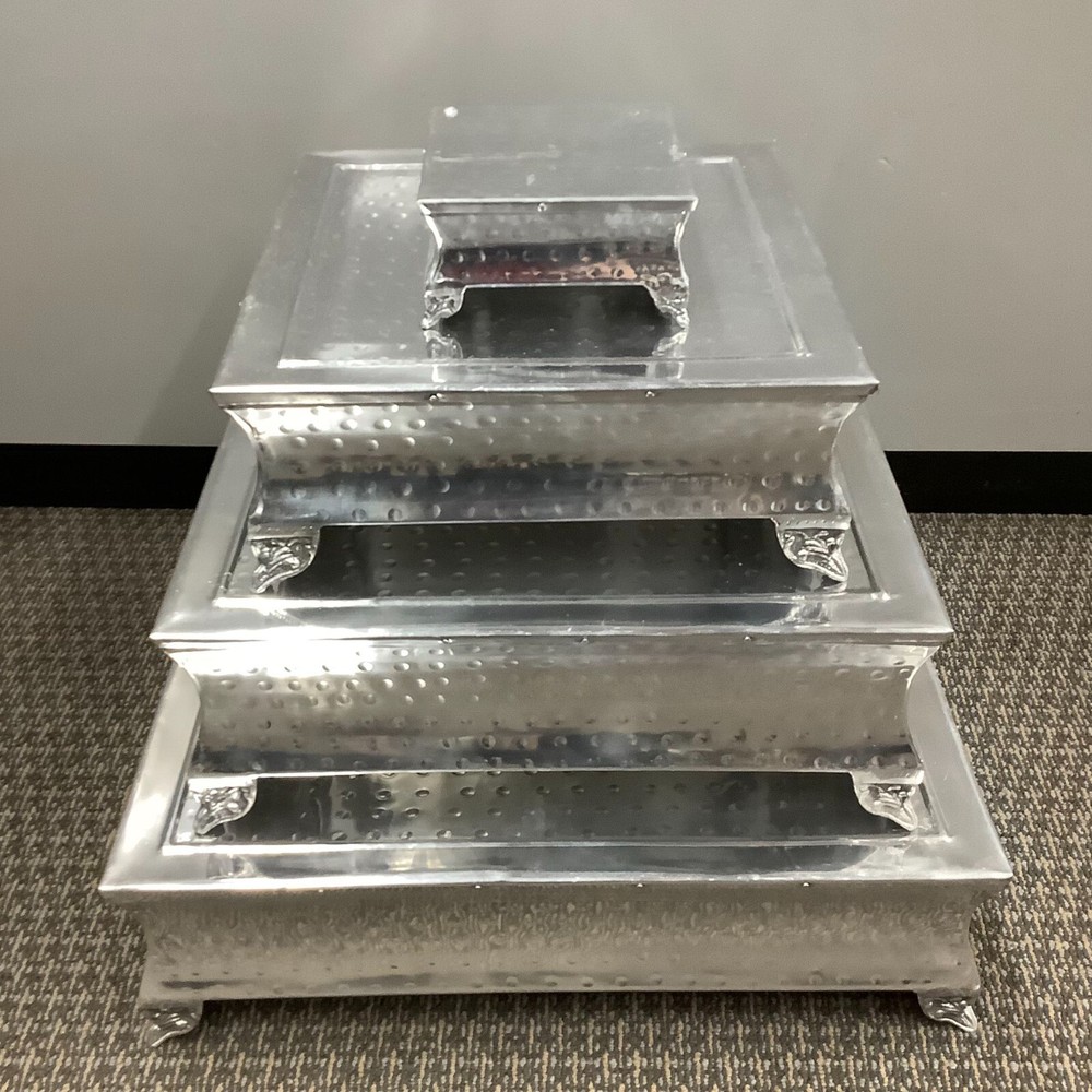 4pc. Square Tiered Stacking Cake Stands