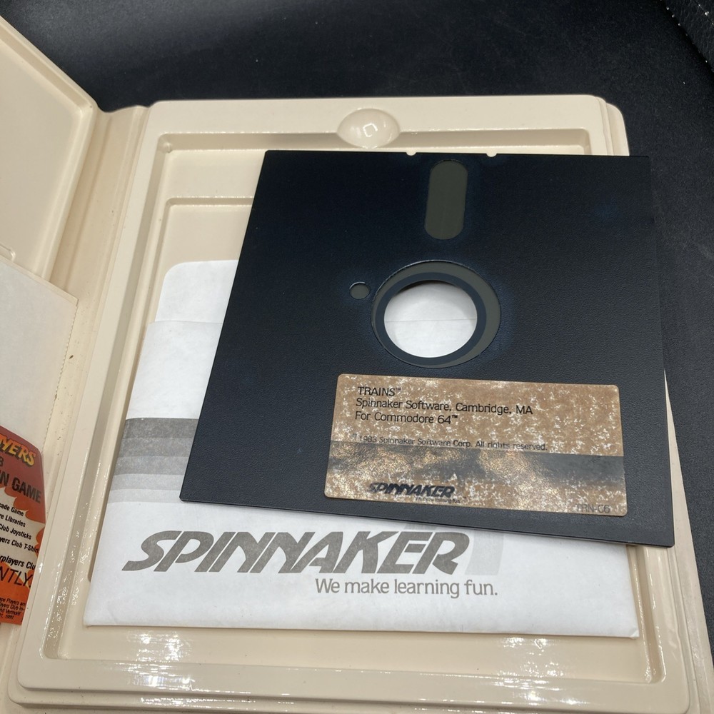 Trains Commodore 64 Spinnaker Learning Software w/ Clamshell Box 1983