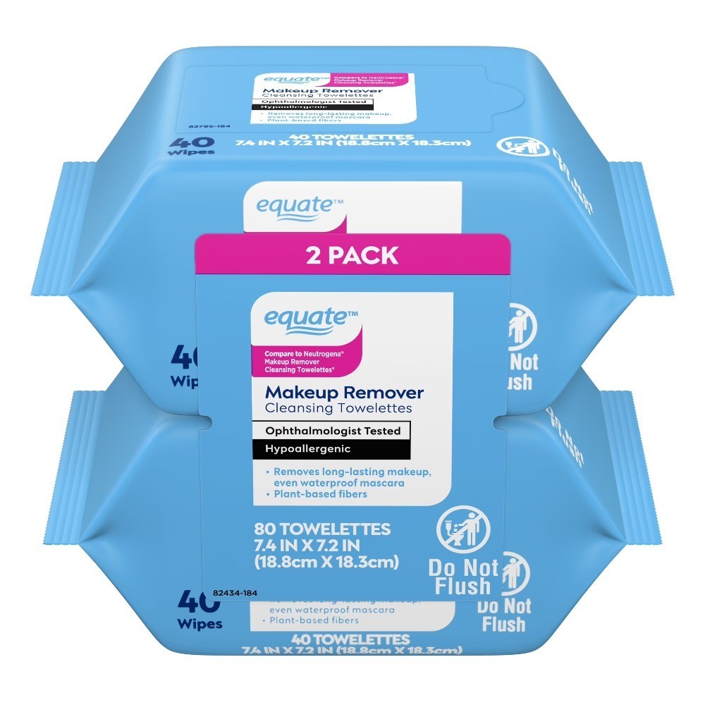 Makeup Remover Cleansing Towelettes, 80 Count