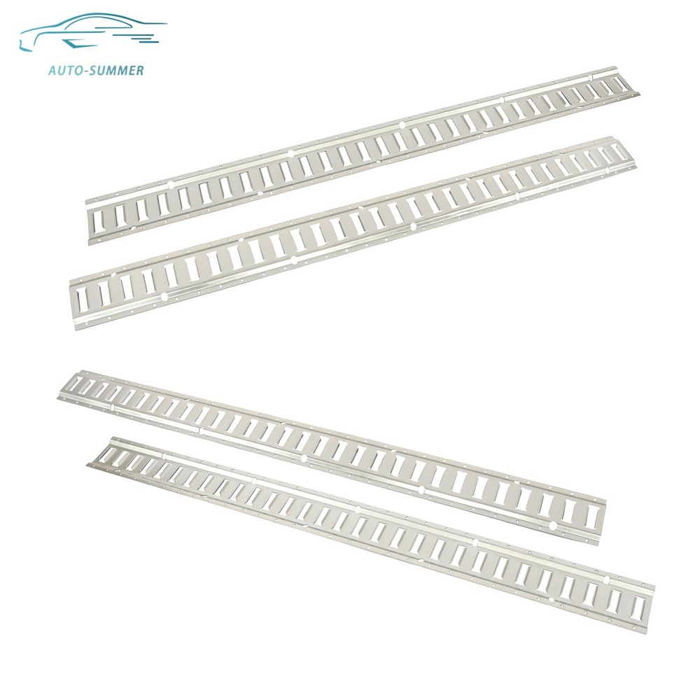 4pc Durable Carbon Steel E Track Tie Down Rail Kit Silver Galvanized Replacement