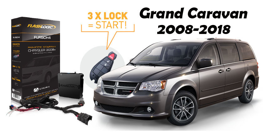 Flashlogic Add-On Remote Starter for Dodge Grand Caravan 2014 Plug & Play
