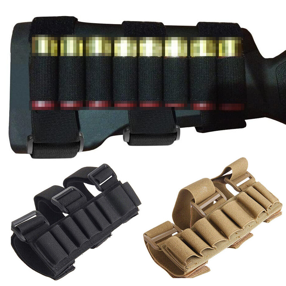 8 Round Shotgun Shell Holder Adjustable Strap Arm Pouch Shooting Accessories