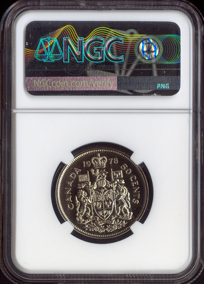 1978 Canada 50 Cents 50C NGC MS68 MAC - Quality
