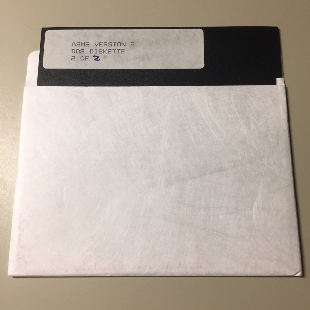 Vintage ASMS Version 2 DOS 5.25” Floppy Disks VHTF