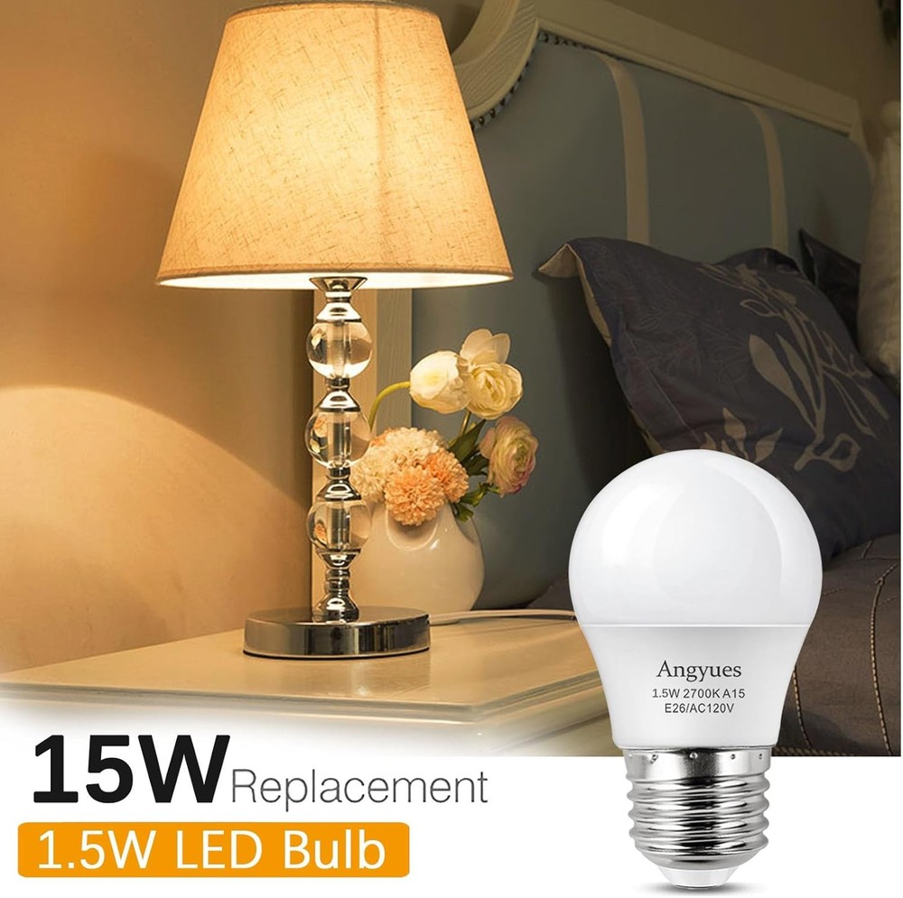 Low wattage Light Bulbs 1.5W LED Bulb Equivalent 1.5w-warm White(4 Pack)