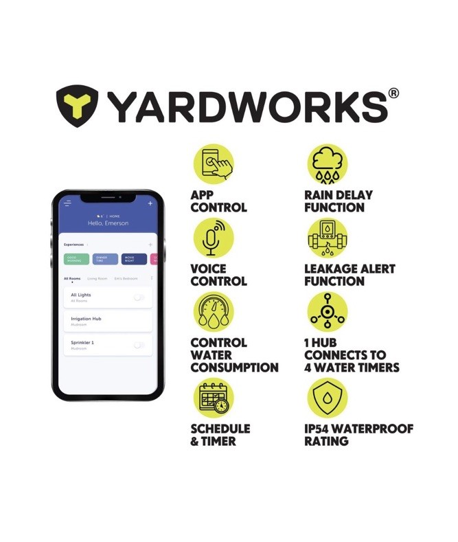Yardworks Smart Water Timer Powered by NOMA iQ, Remote Control, Programmable