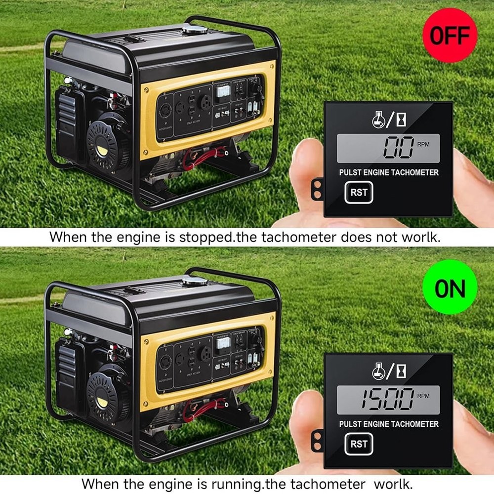 Digital Chainsaw Tachometer Small Engine Tachometer Digital Display Pulse6465