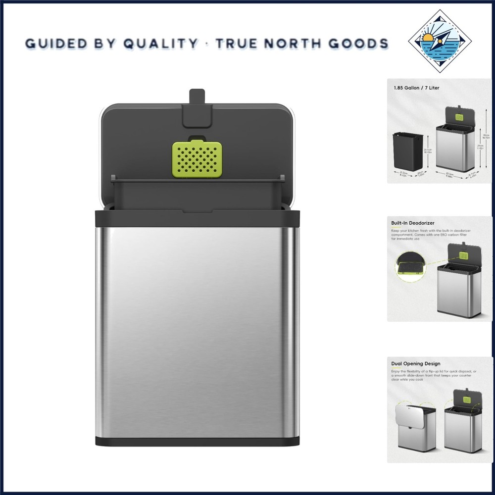 Versatile Kitchen Compost Bin with Removable Inner Bucket for Easy Cleaning