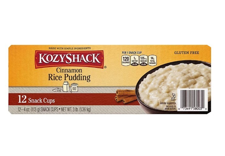 Kozy Shack Cinnamon Rice Pudding, 12 pk./4 oz.