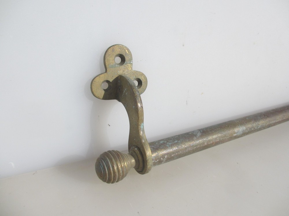 Victorian Brass Sash Window Bar Lift Old Trunk Handle Pull Antique Beehive 15"