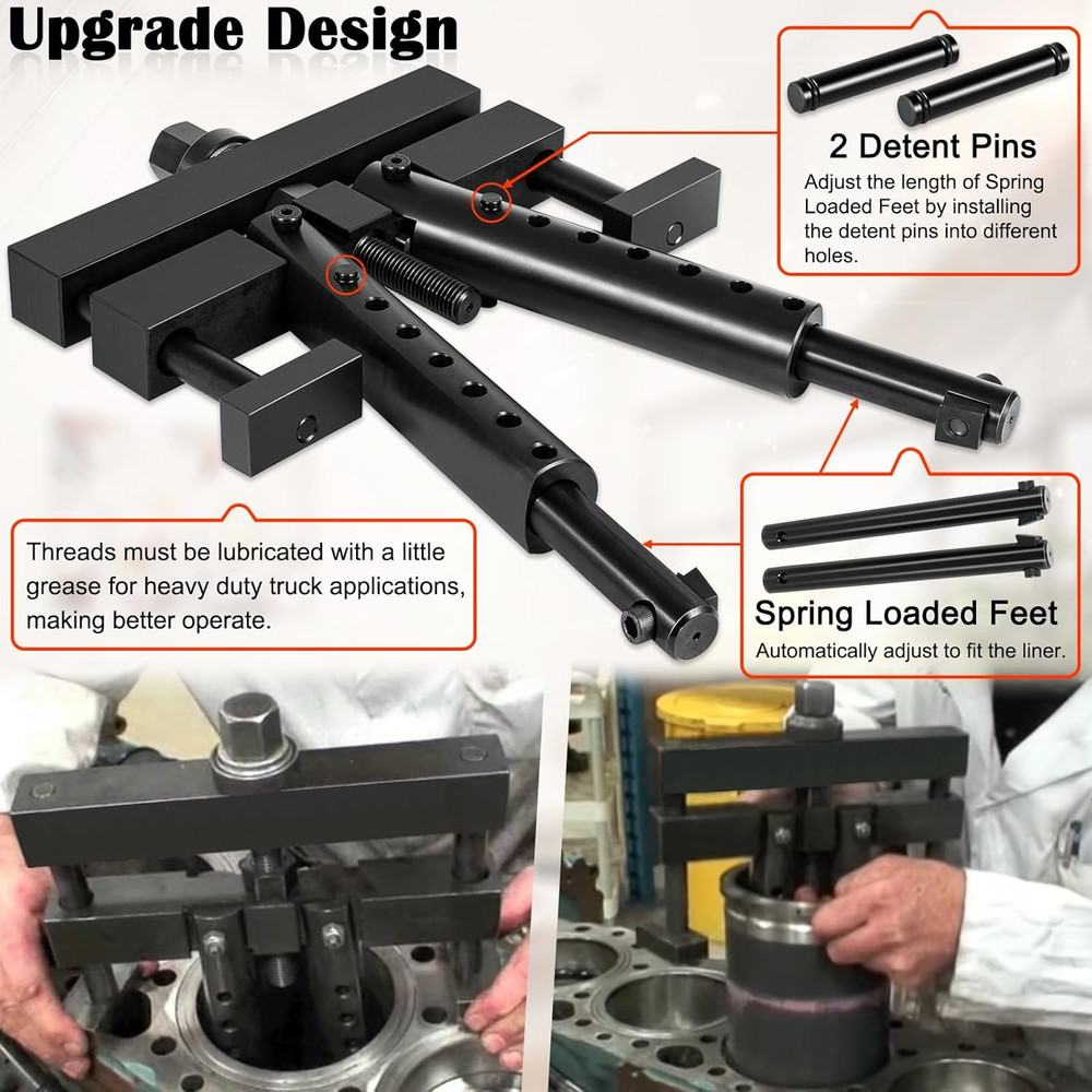 Universal Cylinder Liner Puller Assembly Fits for Mack Cummins CAT Caterpillar,